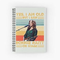 Retro Yes I'm Old But I Saw Bonnie Raitt On Stage Spiral Notebook