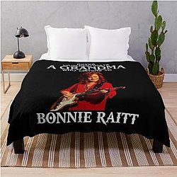 Vintage Never Underestimate A Woman Who Listens to Bonnie Raitt Throw Blanket