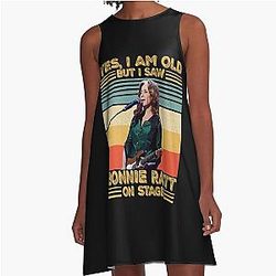 Retro Yes I'm Old But I Saw Bonnie Raitt On Stage A-Line Dress