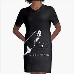 i need Bonnie Raitt Graphic T-Shirt Dress