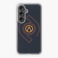 Borderlands logotipo azul e amarelo Samsung Galaxy caso macio