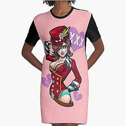 Moxxi (Rood) - Borderlands 2 Graphic T-Shirt jurk