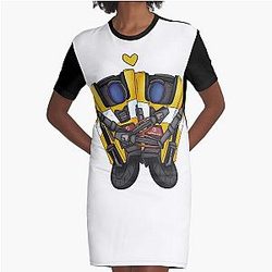 Borderlands Braçadeira Abraço gráfico T-shirt vestido