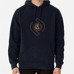 Borderlands blaues und gelbes Logo Pullover Hoodie