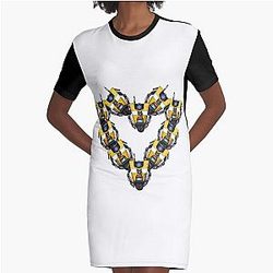 Borderlands Claptrap Hart Graphic T-Shirt jurk
