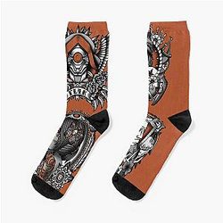 Tattoo Style Borderlands 3 Squad Orange Socks