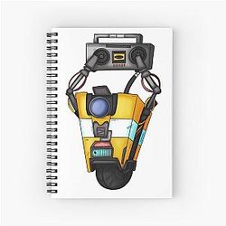 Borderlands Boombox Claptrap Spiraal Notebook