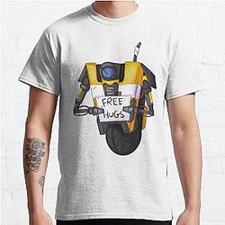Borderlands Free Hugs Claptrap clássico T-shirt