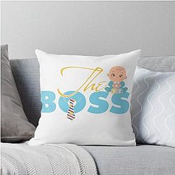 Boss Baby Kids T-Shirt – Funny Cute Baby Graphic Tee Throw Pillow