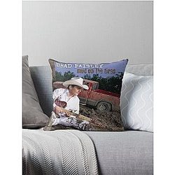 Brad Paisley Mud on the Tire Throw Pillow