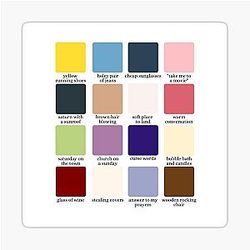 Brad Paisley She's Everything song color palette sticker