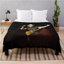 Country Music Brad Paisley Art Throw Blanket