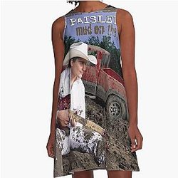 Brad Paisley Mud on the Tire A-Line Dress