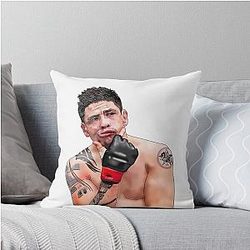 Brandon Moreno UFC Contender in Action Throw Pillow