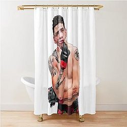 Brandon Moreno UFC Contender in Action Shower Curtain