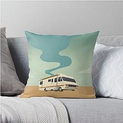 breaking bad crystal ship rv Throw Pillow