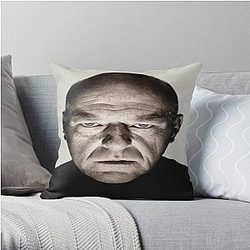 Stretched Hank Schrader Face Breaking Bad Meme Throw Pillow