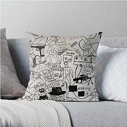 Breaking bad doodle Throw Pillow