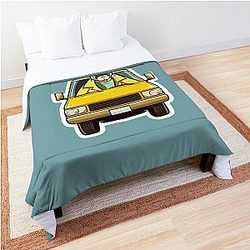 Breaking Bad Walter White in Funny Cartoon Car Sticker Comforter