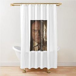 Stretched Hank Schrader Face Breaking Bad Meme  Shower Curtain