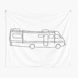 breaking bad rv minimal line drawing Tapestry