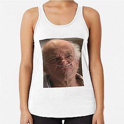 Stretched Hector Salamanca Face Breaking Bad Meme Racerback Tank Top