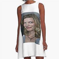 Stretched Skyler White Face Breaking Bad Meme A-Line Dress