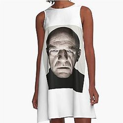 Stretched Hank Schrader Face Breaking Bad Meme A-Line Dress