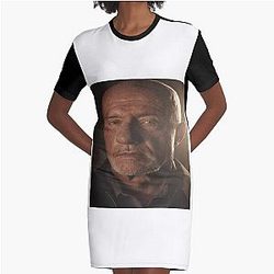Stretched Breaking Bad Mike Finger Meme Graphic T-Shirt Dress