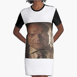 Stretched Hank Schrader Face Breaking Bad Meme  Graphic T-Shirt Dress