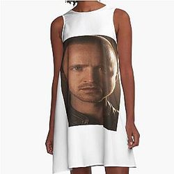 Stretched Jesse Pinkman Face Breaking Bad meme A-Line Dress