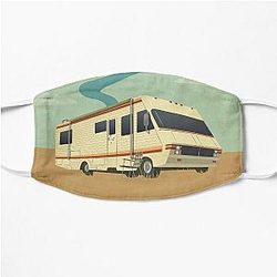 breaking bad crystal ship rv Flat Mask