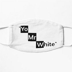 Funny Jesse Pinkman breaking bad quote "Yo Mr White" Flat Mask