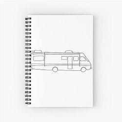 breaking bad rv minimal line drawing Spiral Notebook
