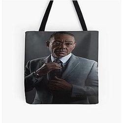 Stretched Gus Fring Face Breaking Bad Meme All Over Print Tote Bag