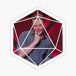 Brennan Lee Mulligan D20 Dice Design Sticker