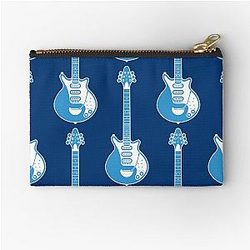 Musical Instruments Silhouettes - Brian May Red Special Zipper Pouch