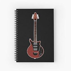 Musical Instruments Silhouettes - Brian May Red Special Notebook