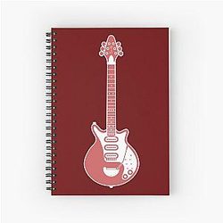 Musical Instruments Silhouettes - Brian May Red Special Notebook