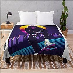 Brian May Retro Style Throw Blanket