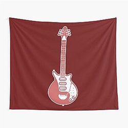 MUSICAL INSTRUMENTS SILHOUETTES - BRIAN MAY RED SPECIAL Tapestry