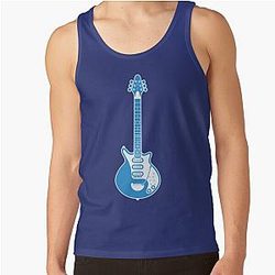 Musical Instruments Silhouettes Brian May Red Special Tank Top
