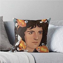 Brian May Underwater Throw Pillow