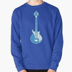 MUSICAL INSTRUMENTS SILHOUETTE - BRIAN MAY RED SPECIAL Pullover Sweatshirt