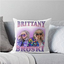 Brittany Broski 90s Vintage Style Throw Pillow