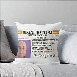 Brittany Broski Bikini Bottom License Throw Pillow