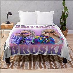 Brittany Broski Vintage Style Design Throw Blanket