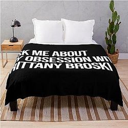 Ask Me About My Brittany Broski Throw Blanket