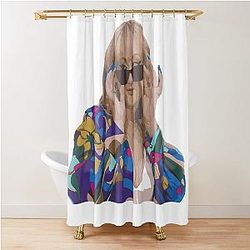 Brittany Broski Vector Illustration Shower Curtain
