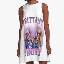 Brittany Broski 90s Style A-Line Dress